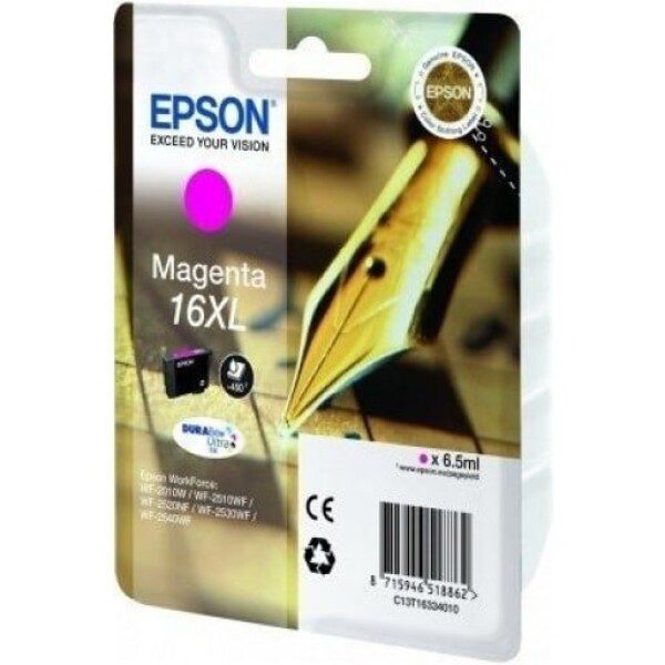 Original Epson No 16XL High Yield Magenta Ink Cartridge