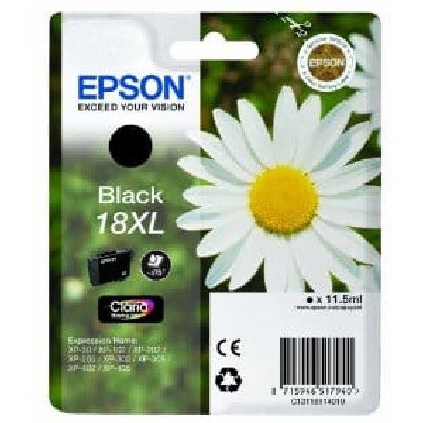 Original Epson 18XL High Yield Black Ink Cartridge