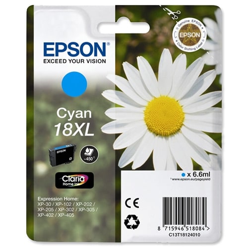 Original Epson 18XL High Yield Cyan Ink Cartridge