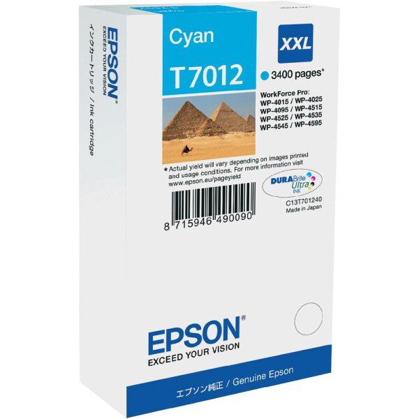 Original Epson C13T70124010 Extra High Yield Cyan Ink Cartridge