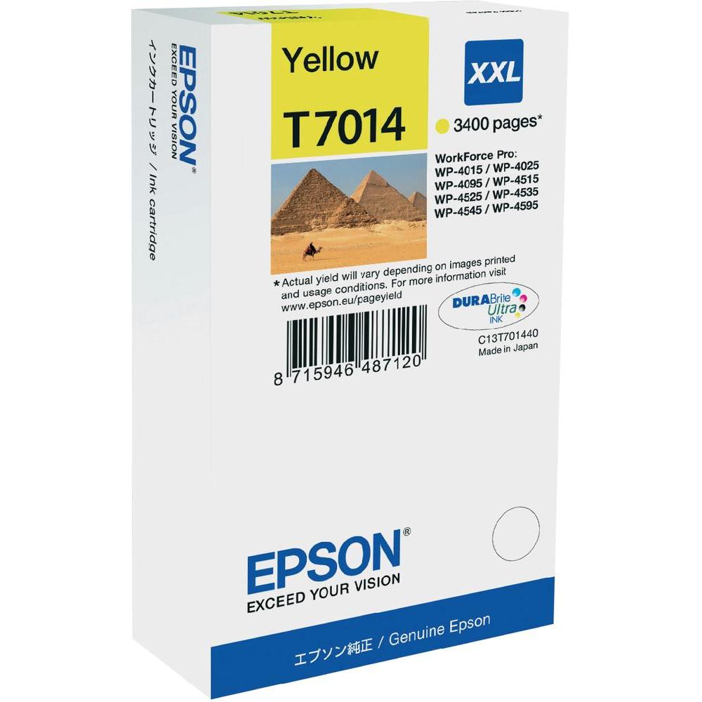 Original Epson C13T70144010 Extra High Yield Yellow Ink Cartridge