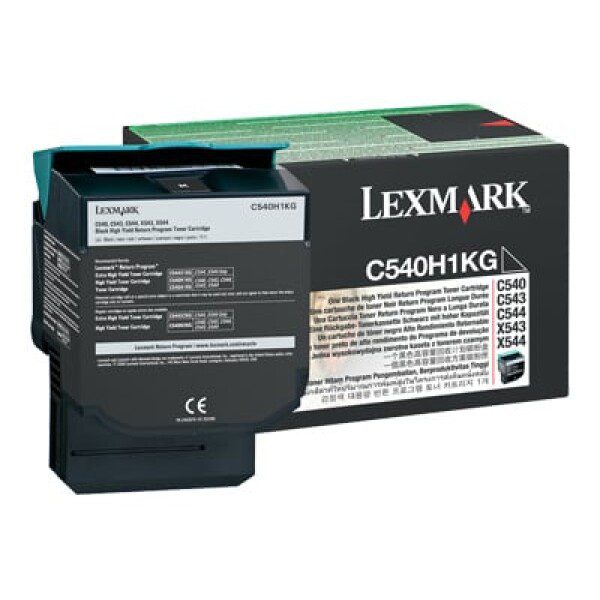 Original Lexmark C540H1KG Standard Yield Black Toner Cartridge
