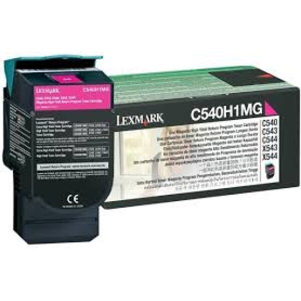 Original Lexmark C540H1MG Standard Yield Magenta Toner Cartridge
