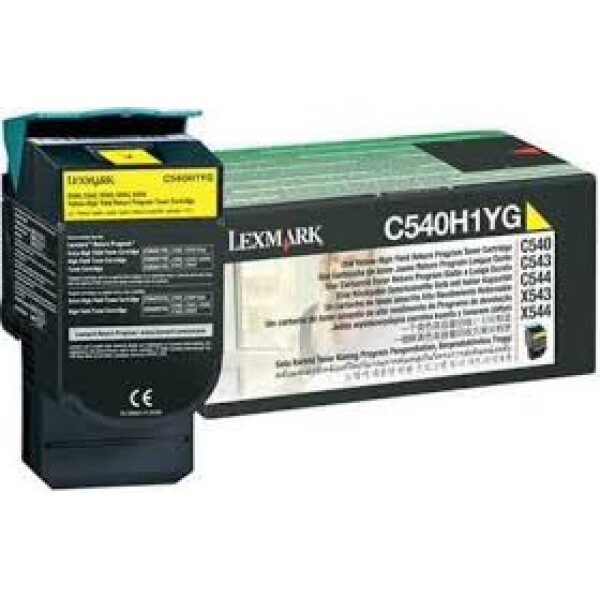 Original Lexmark C540H1YG Standard Yield Yellow Toner Cartridge