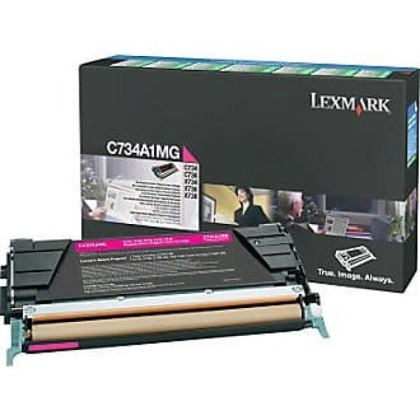 Original Lexmark C734A1MG Standard Yield Magenta Toner Cartridge