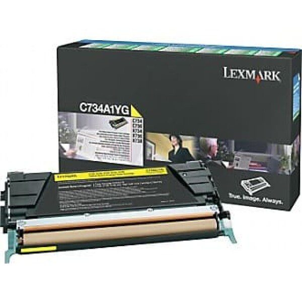 Original Lexmark C734A1YG Standard Yield Yellow Toner Cartridge