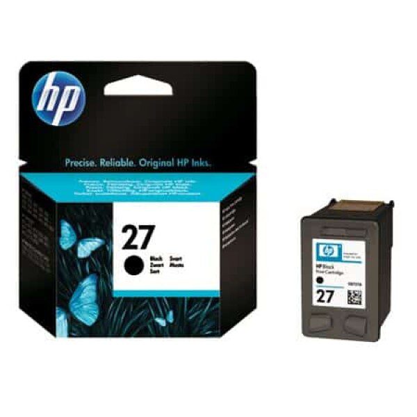 Original HP 27 Standard Yield Black Ink Cartridge Twin Pack