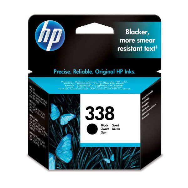 Original HP 338 Standard Yield Black Ink Cartridge Twin Pack