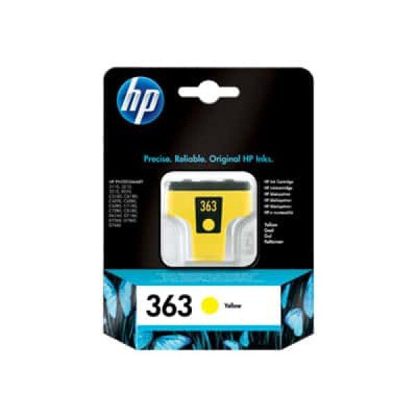 Original HP 363 Standard Yield Yellow Ink Cartridge