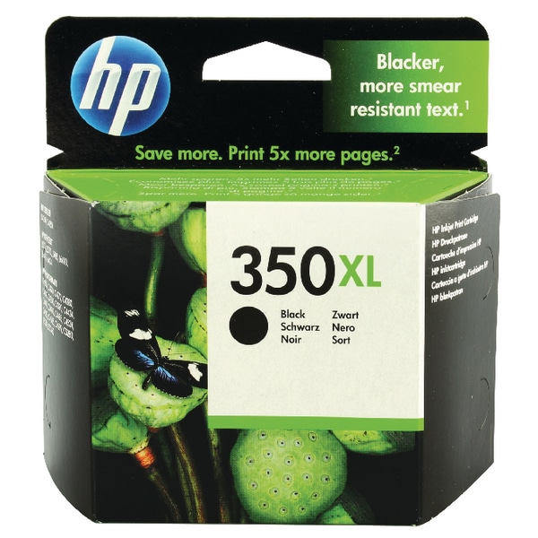 Original HP 350XL High Yield Black Ink Cartridge