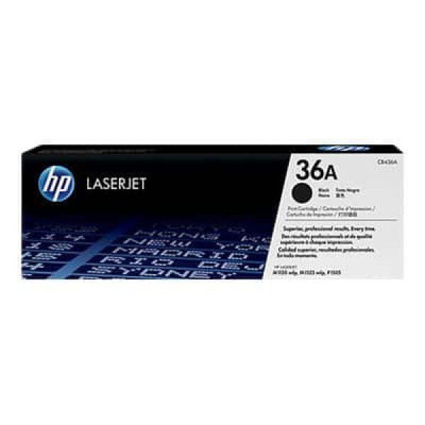 Original HP 36A Standard Yield Black Toner Cartridge Twin Pack