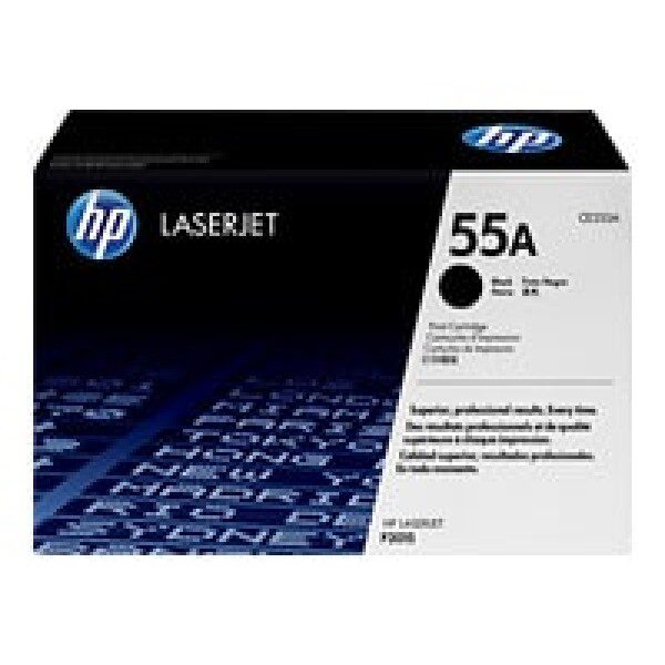 Original HP 55A Standard Yield Black Toner Cartridge Twin Pack