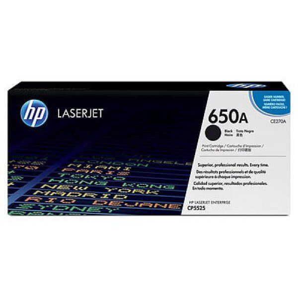 Original HP 650A Standard Yield Black Toner Cartridge