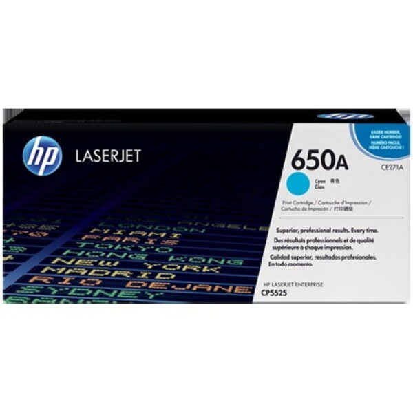 Original HP 650A Standard Yield Cyan Toner Cartridge