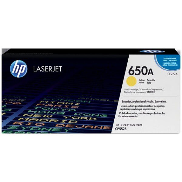 Original HP 650A Standard Yield Yellow Toner Cartridge