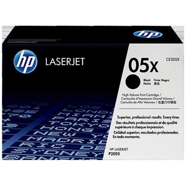 Original HP 05X High Yield Black Toner Cartridge twin pack