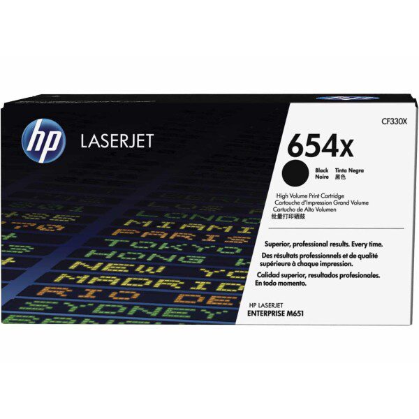 Original HP 654X High Yield Black Toner Cartridge
