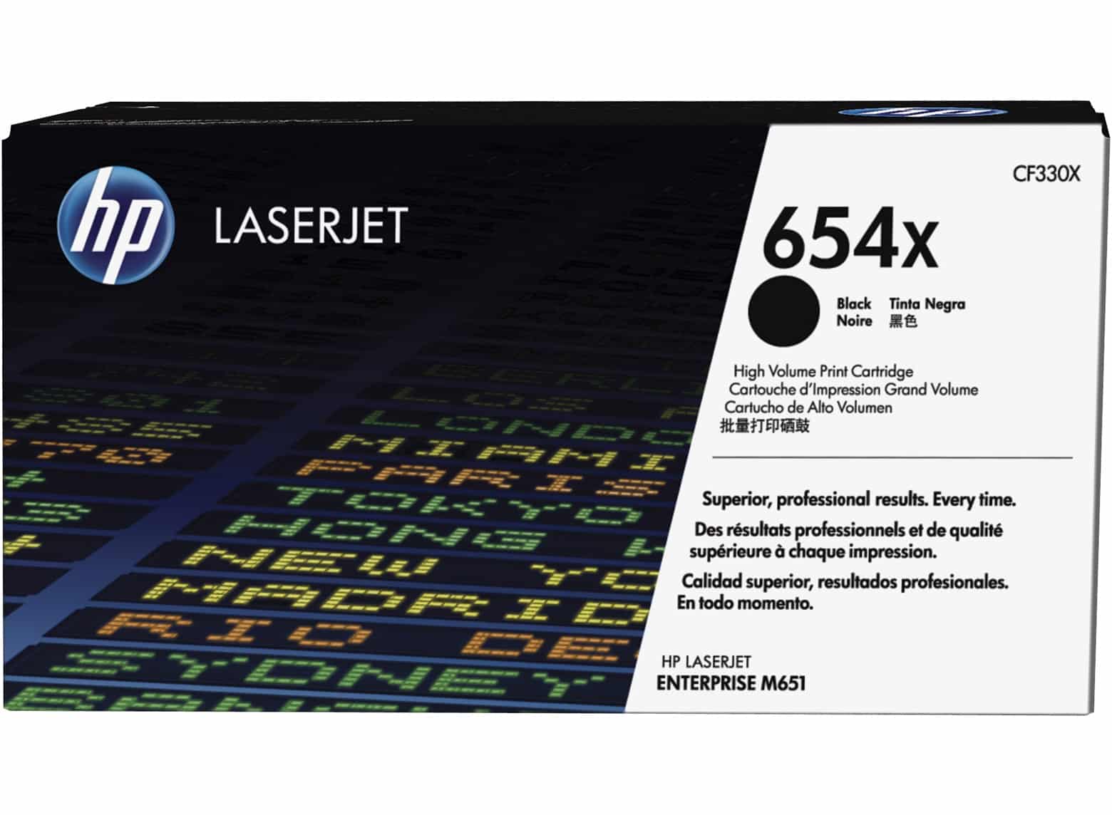 Original HP 654X High Yield Black Toner Cartridge