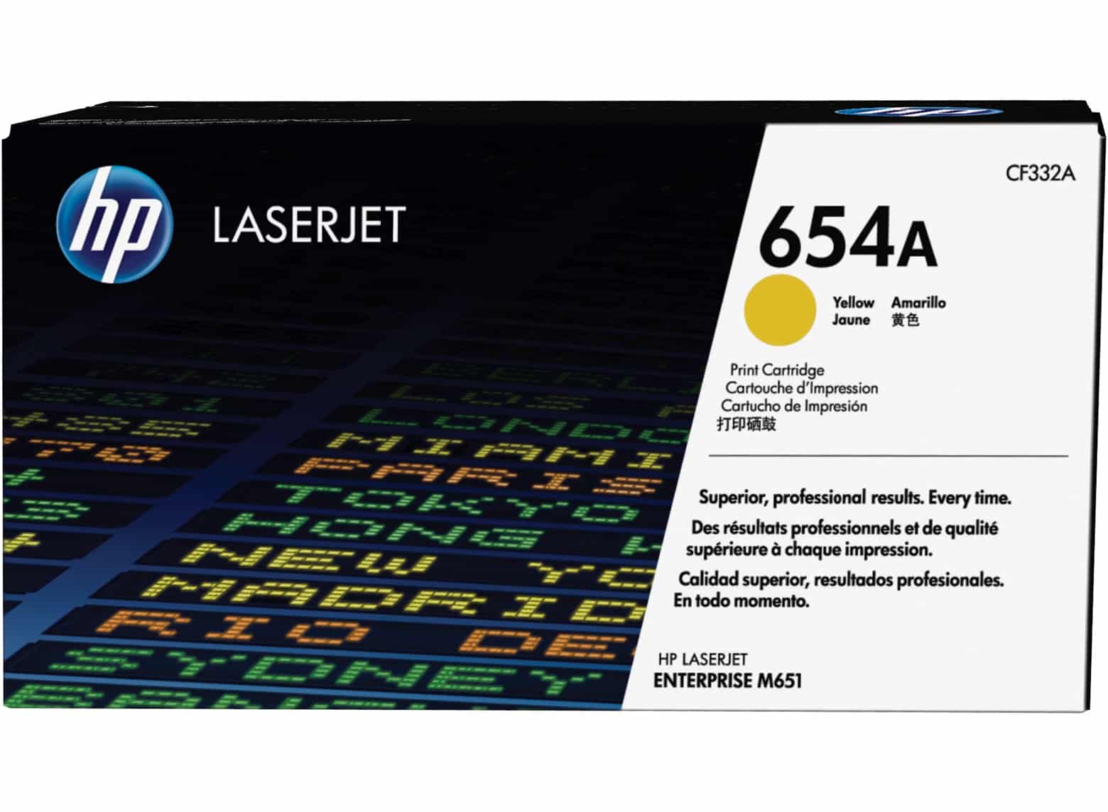 Original HP 654A Standard Yield Yellow Toner Cartridge