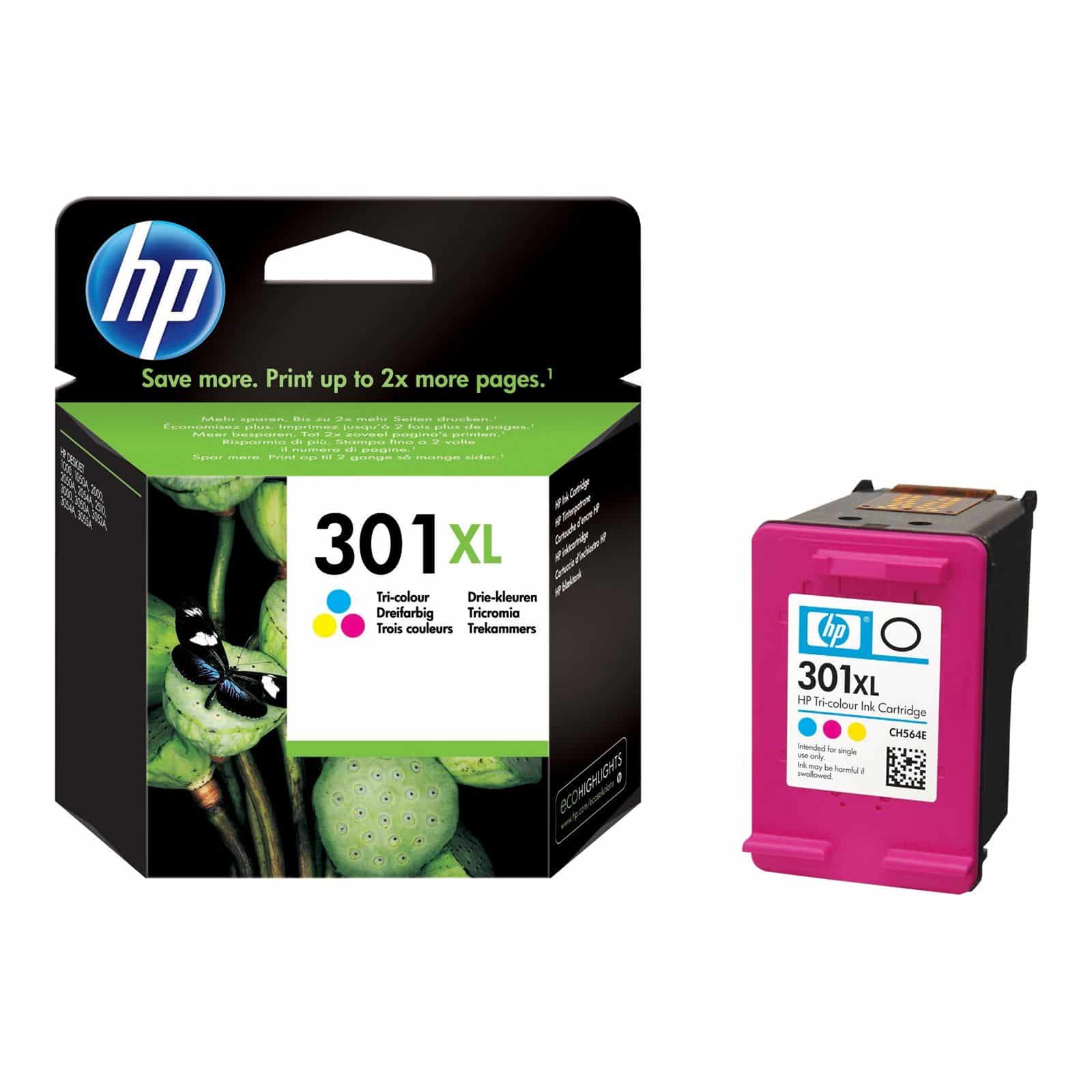 Original HP 301XL High Yield Tri-Colour Ink Cartridge