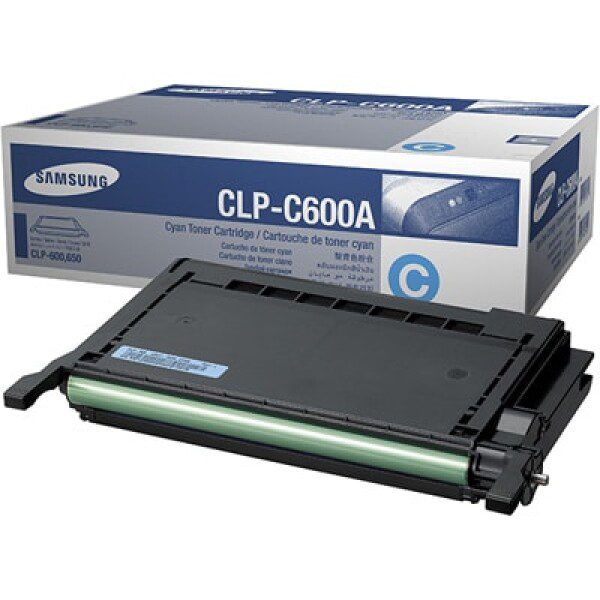 Original Samsung CLP-C600A Standard Yield Cyan Toner Cartridge
