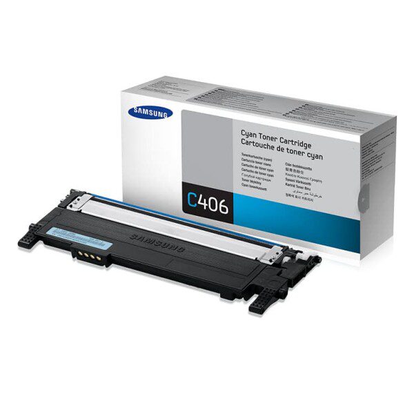 Original Samsung CLT-C406S/ELS Standard Yield Cyan Toner Cartridge