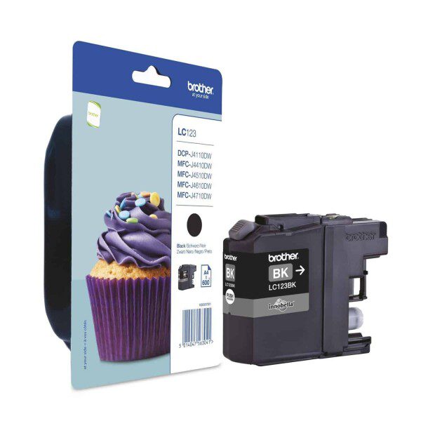 Compatible Brother LC123BK High Yield Black Ink Cartridge