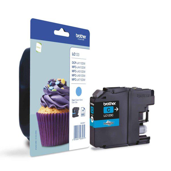 Original Brother LC123C High Yield Cyan Ink Cartridge
