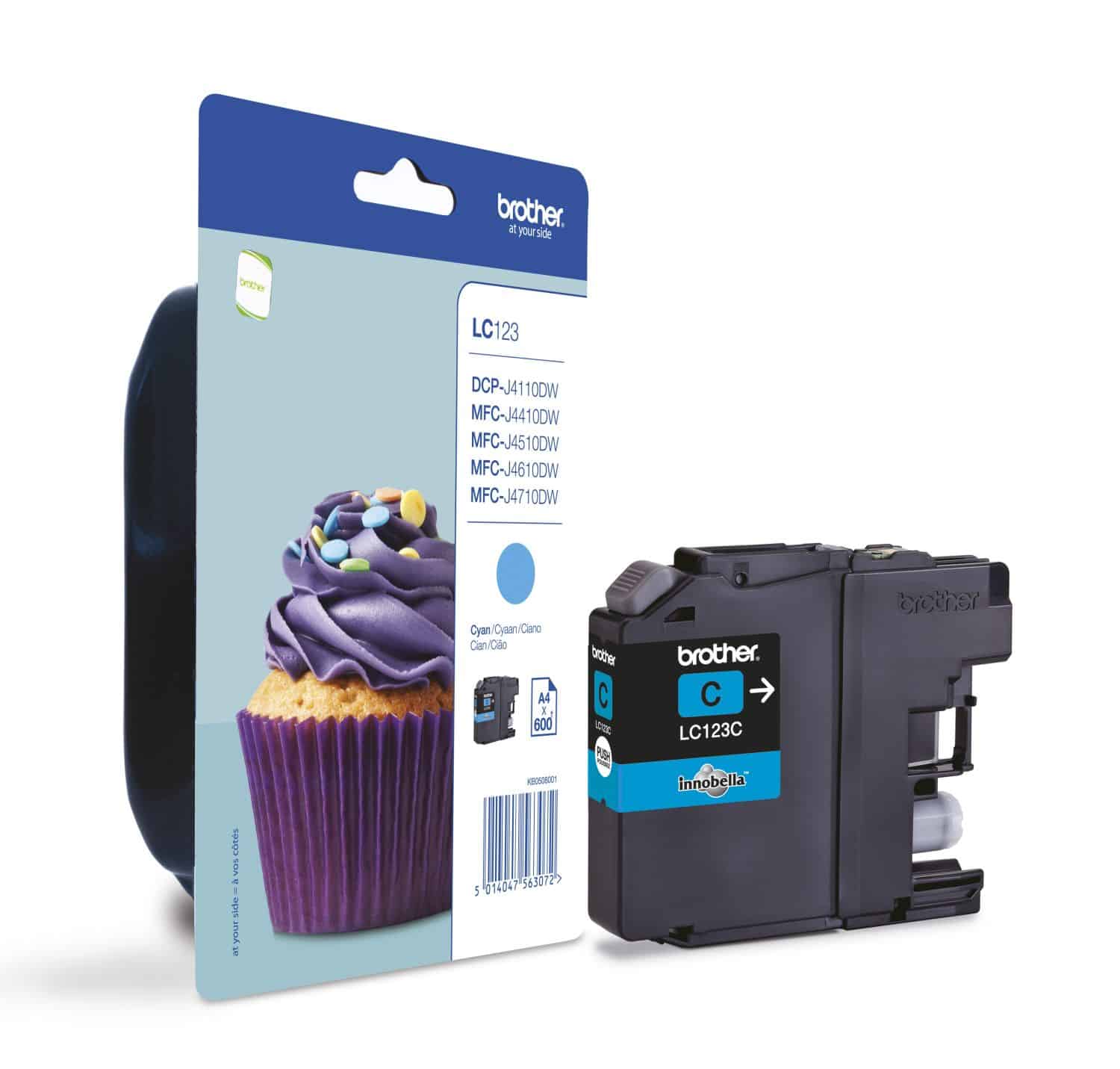 Original Brother LC123C High Yield Cyan Ink Cartridge