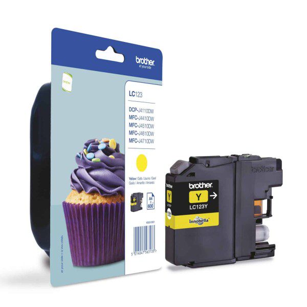 Original Brother LC123Y High Yield Yellow Ink Cartridge
