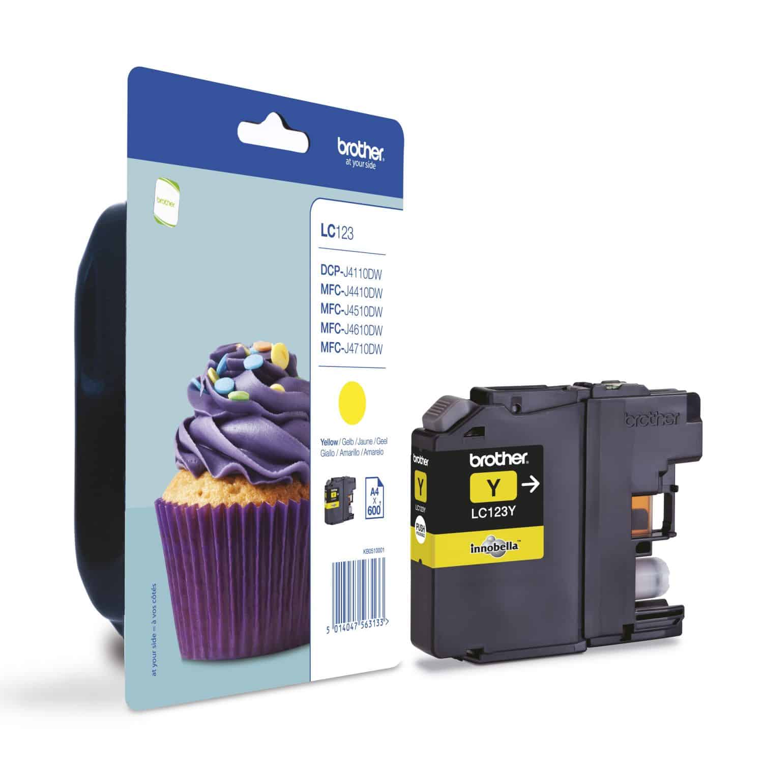 Original Brother LC123Y High Yield Yellow Ink Cartridge