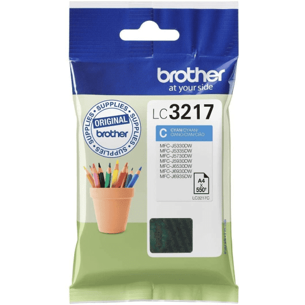 Original Brother LC3217C Standard Yield Cyan Ink Cartridge