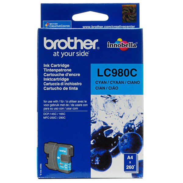 Original Brother LC980C Standard Yield Cyan Ink Cartridge