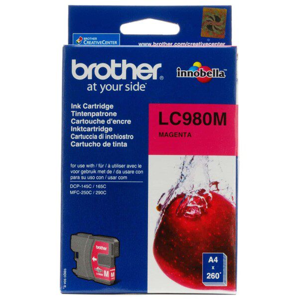 Original Brother LC980M Standard Yield Magenta Ink Cartridge