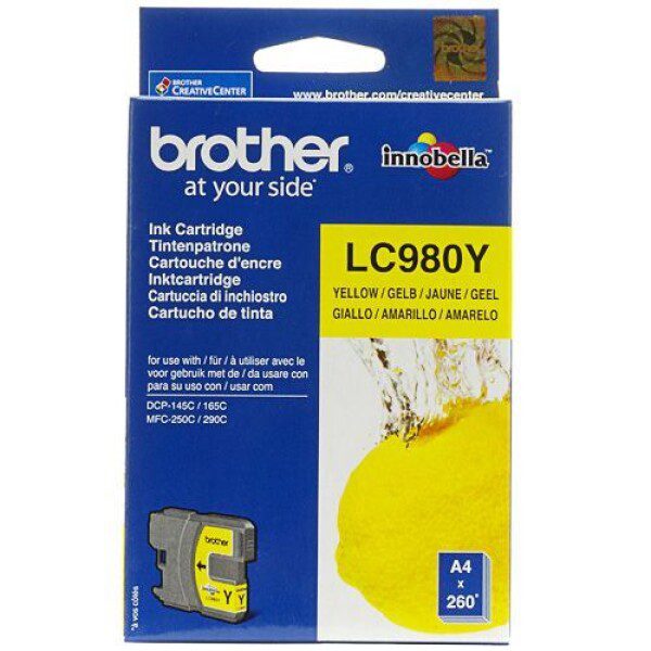Original Brother LC980Y Standard Yield Yellow Ink Cartridge