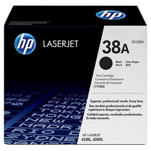 Original HP 38A Standard Yield Black Toner Cartridge Twin pack