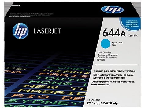 Original HP 644A Standard Yield Cyan Toner Cartridge