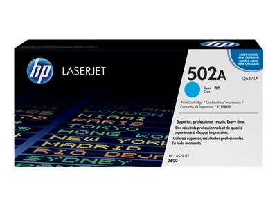 Original HP 502A Standard Yield Cyan Toner Cartridge
