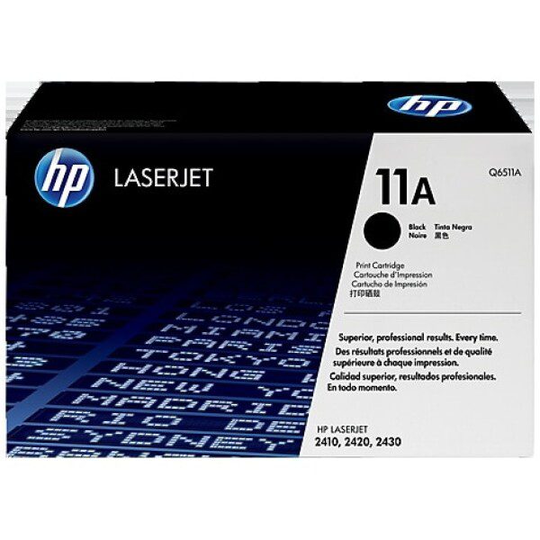 Original HP 11A Standard Yield Black Toner Cartridge Twin Pack