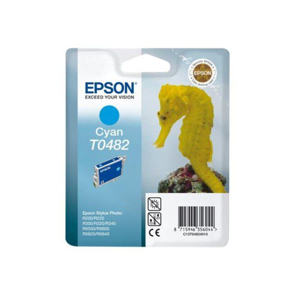 Original Epson T0482 Standard Yield Cyan Ink Cartridge
