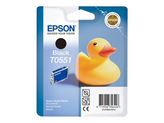 Original Epson T0551 Standard Yield Black Ink Cartridge