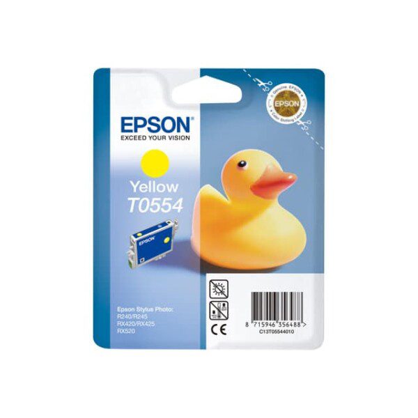 Original Epson T0554 Standard Yield Yellow Ink Cartridge