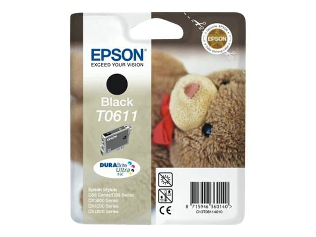 Original Epson T0611 Standard Yield Black Ink Cartridge
