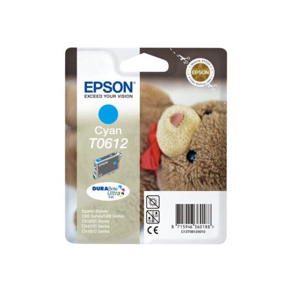Original Epson T0612 Standard Yield Cyan Ink Cartridge