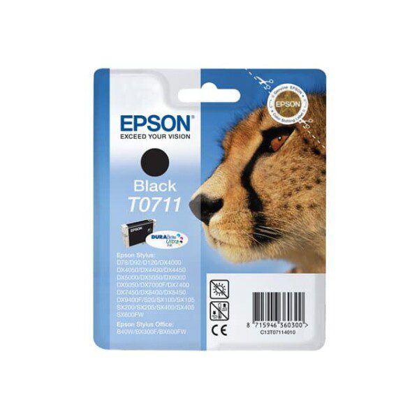 Original Epson T0711 Standard Yield Black Ink Cartridge