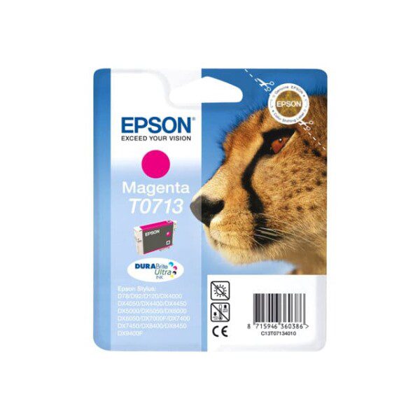 Original Epson T0713 Standard Yield Magenta Ink Cartridge