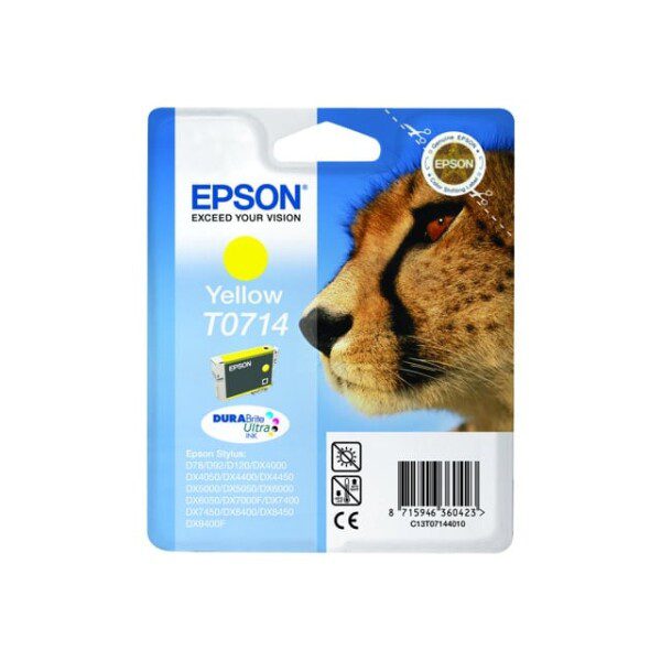Original Epson T0714 Standard Yield Yellow Ink Cartridge