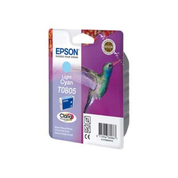 Original Epson T0805 Standard Yield Light Cyan Ink Cartridge