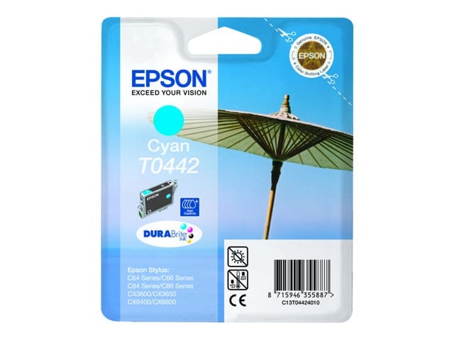 Original Epson T0442 Standard Yield Cyan Ink Cartridge