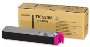 Original Kyocera TK520M Standard Yield Magenta Toner Cartridge
